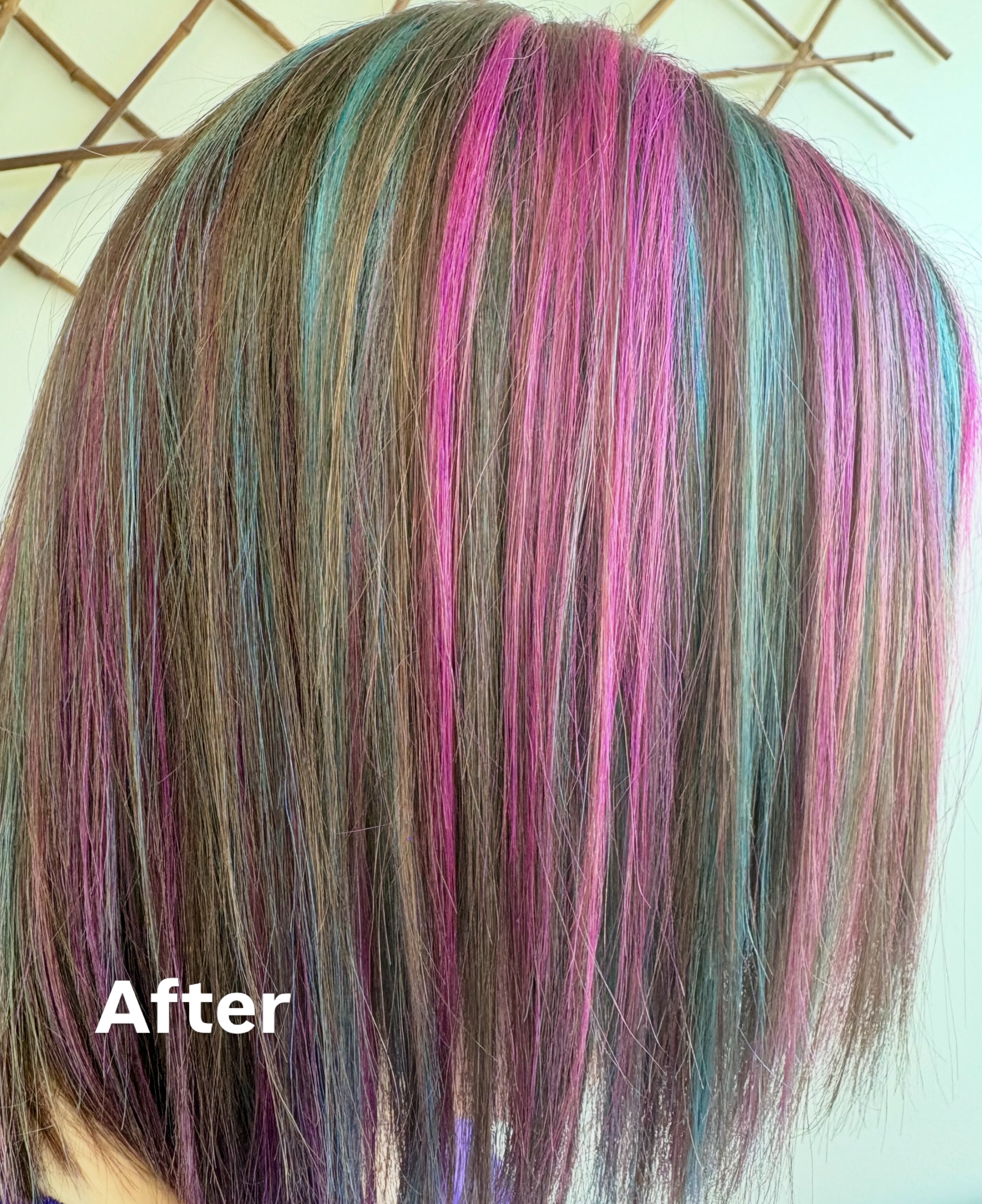 Fresh, healthy chop ✂️ and a splash of mermaid magic. 💙🩷

We kept the brunette base rich and glossy, then added vibrant blue and pink panels for a bold pop of color that’s fun without taking over. The perfect mix of edgy, playful, and healthy hair.

Ready to add a little color to your life? ✨ #hairbydawncohan #nilesmihairstylist