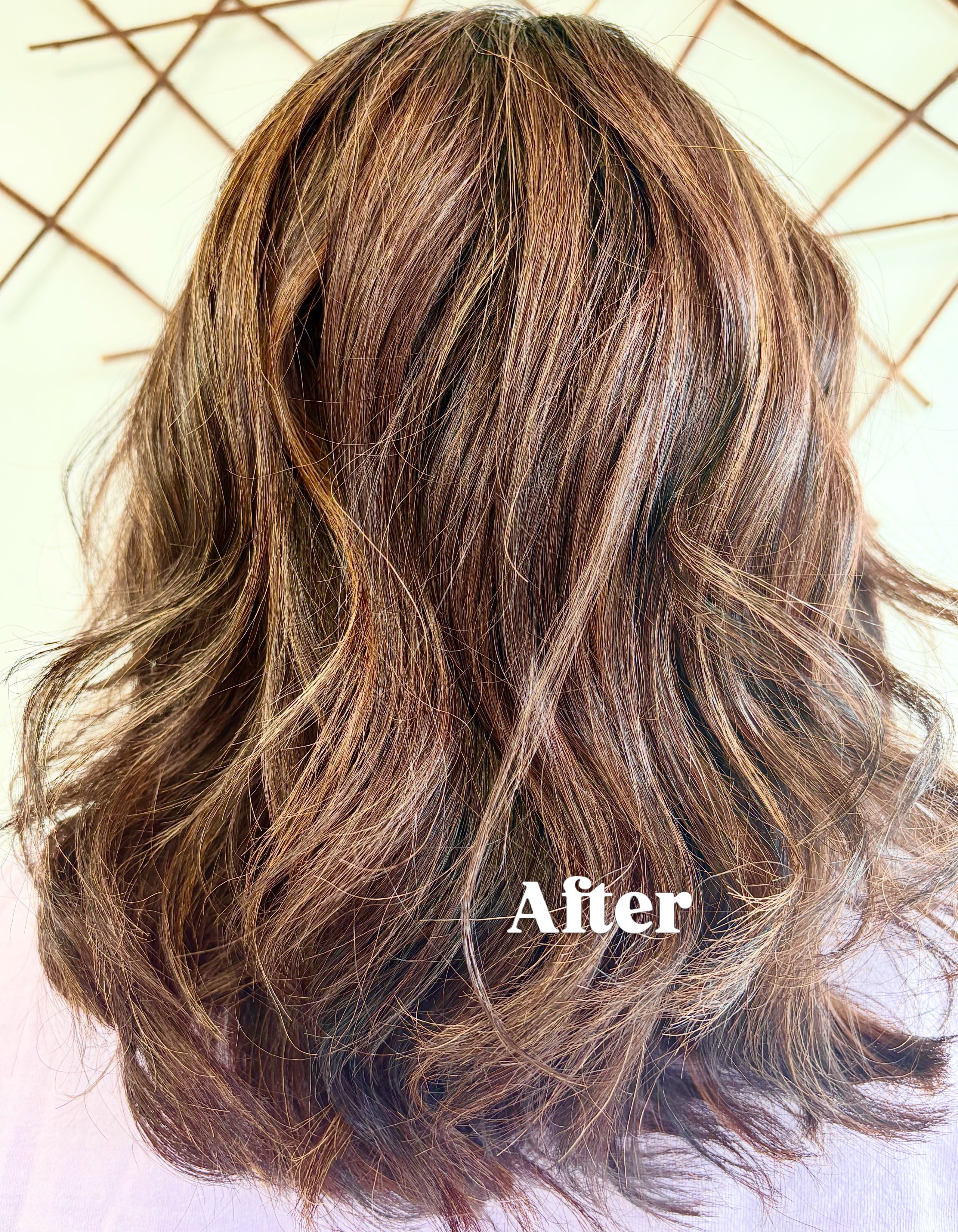 Grey blending with all the good stuff 🤎✨ Caramel and chocolate tones add soft dimension and warmth while beautifully camouflaging the grey. And the best part? No lightener used. Just strategic color placement for a natural, dimensional finish. #hairbydawncohan #nilesmihairstylist #greyblending
